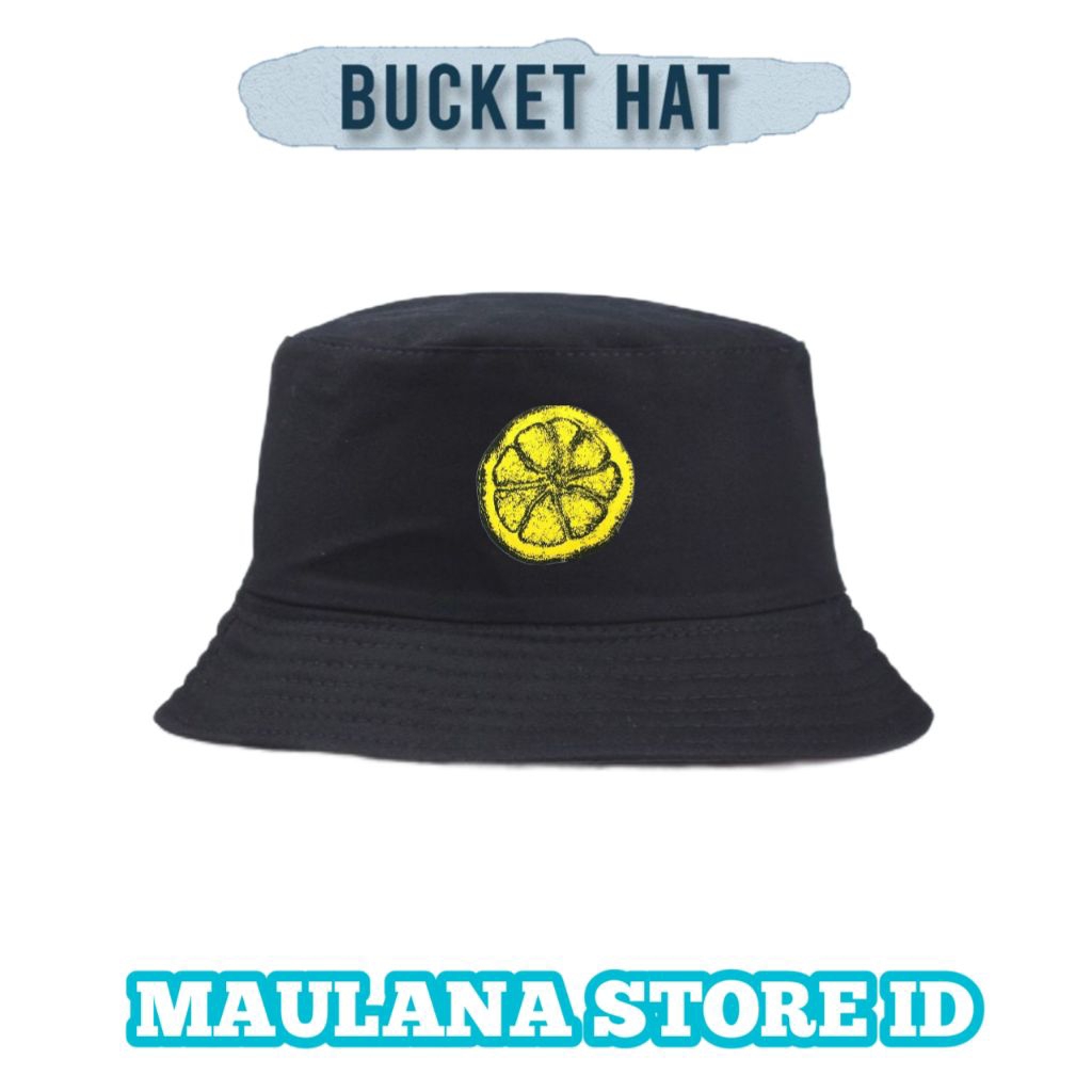 Topi Bucket hat Stone roses lemon/Bucket hat casual pria wanita terbaru