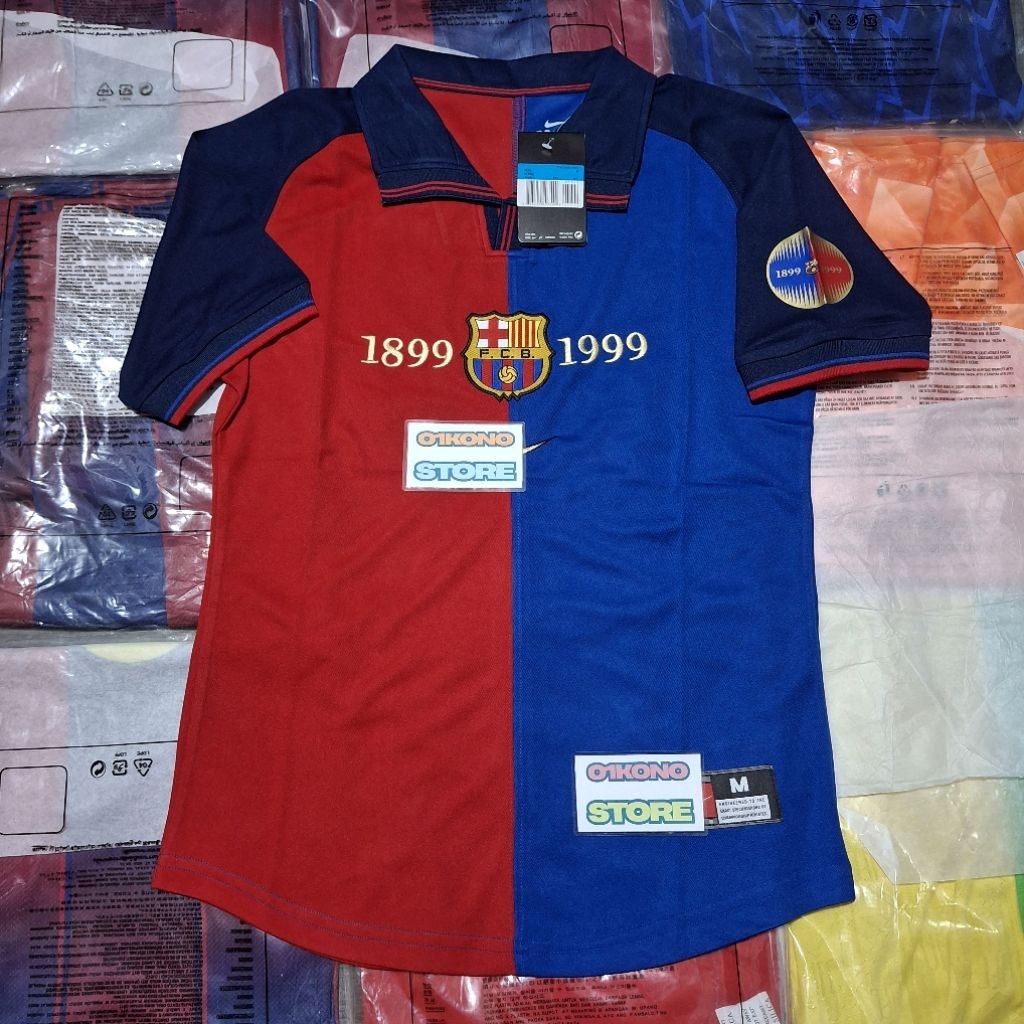 Jersey Retro Barca Centenery 1899 1999 Grade Ori