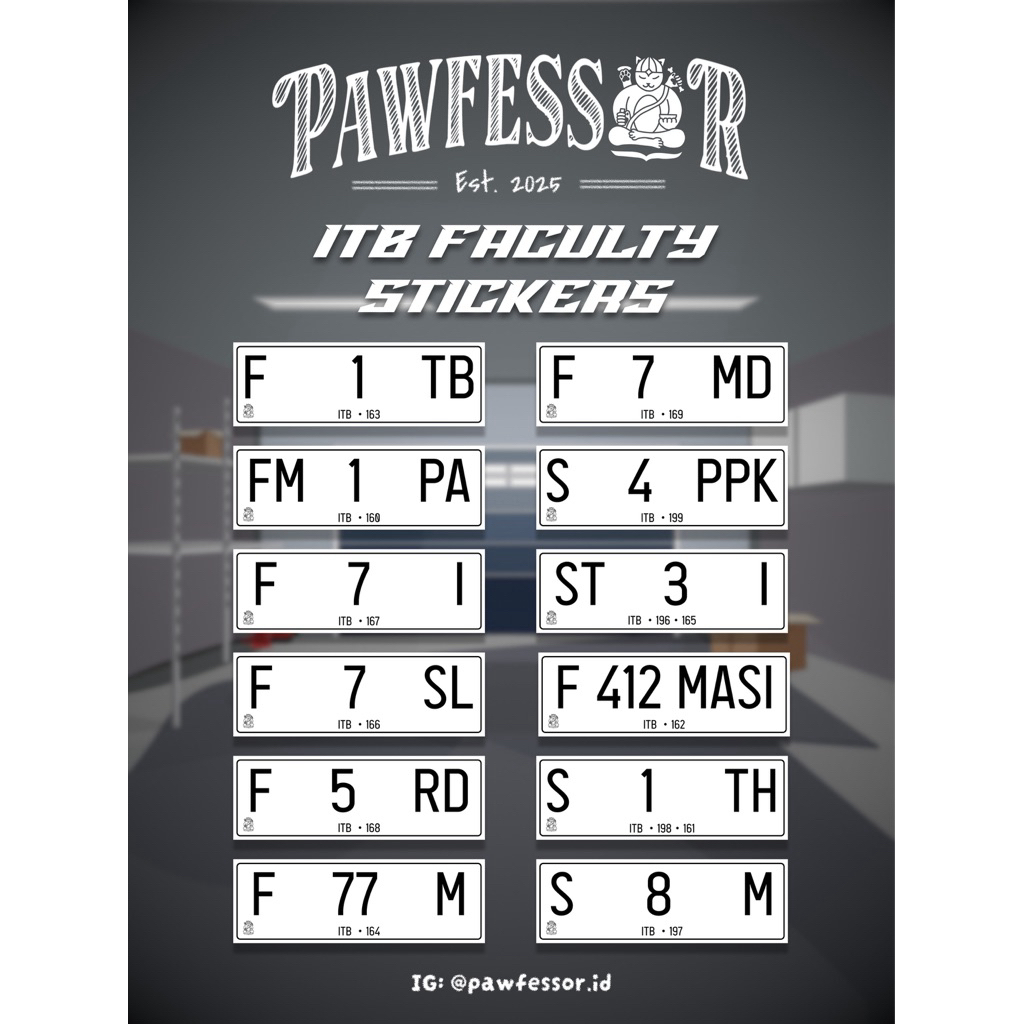 

Pre Order ITB Faculty Stickers
