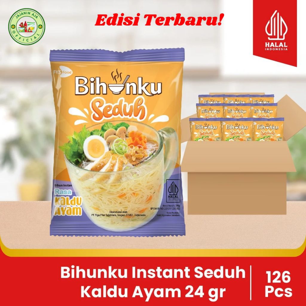 

Bihunku Instan Seduh Rasa Kaldu Ayam – Karton Isi 120 Pcs x 24gr | Bihun Instan Cepat Saji | Bihun Instan Sehat