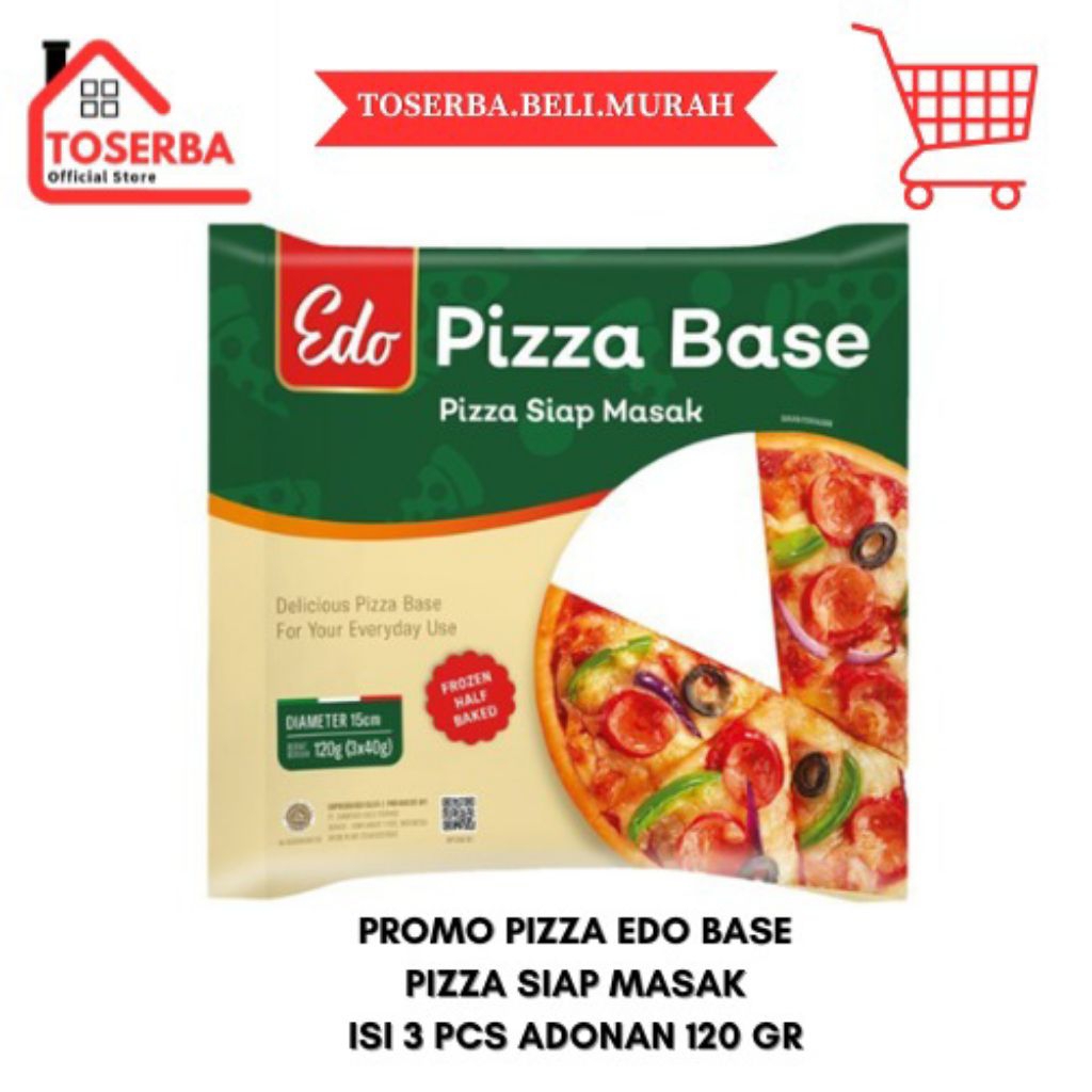 

[KIRIM INSTAN] PROMO Edo Pizza Base 1 PACK ISI 3 PCS ADONAN 120 Gr
