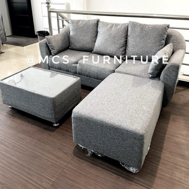 Sofa Retro Sudut L Santai Putus FREE MEJA Mebel Furniture MCS Semarang Kendal Demak