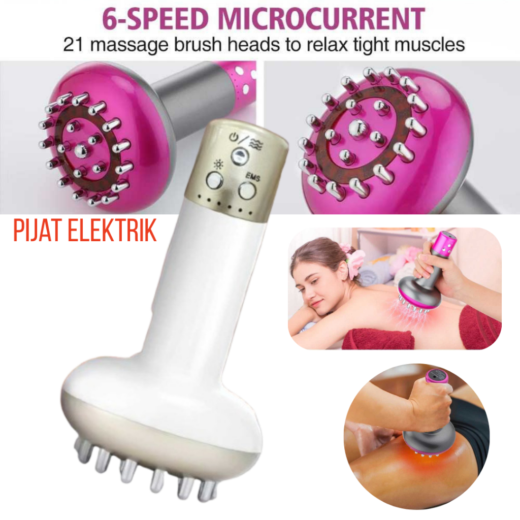 Sumber HailiCare- L1 Pijat Elektrik Intelligent Meridian Body Massager USB 6 Mode Getaran Bergerigi