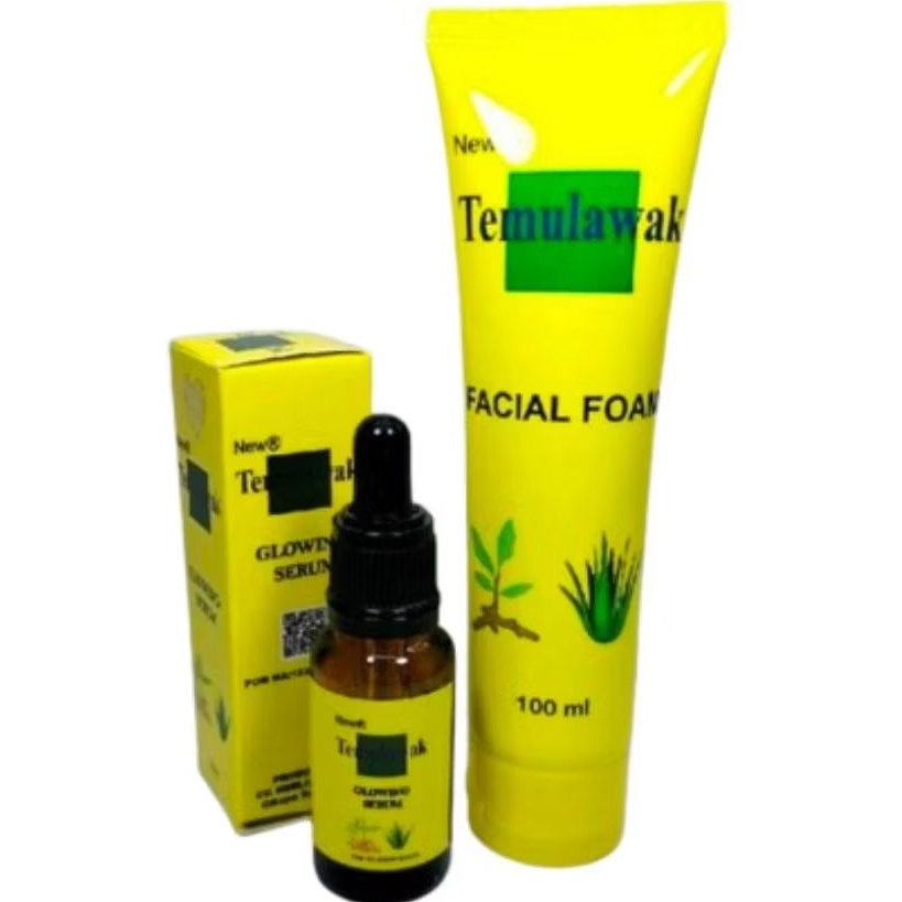 Paket Serum Temulawak Glowing 20ml & Facial Foam Temulawak 100g ORI Sesuai Gambar
