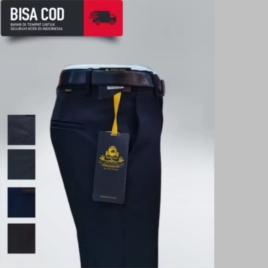 Burlois original celana panjang slimfit kantoran original Burlois