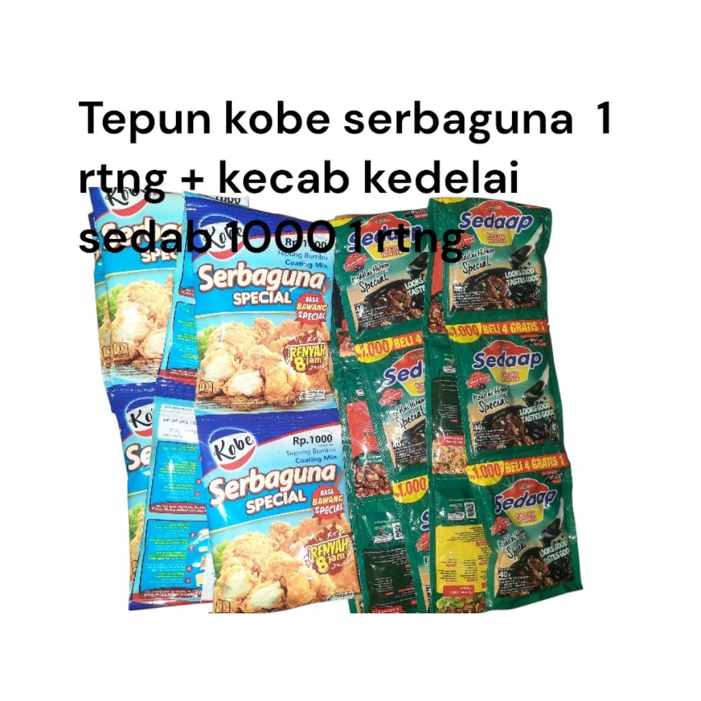 

❤️ ZAHRAZA 642❤️ PROMO BUMBU MASAK DAPUR TEPUNG KOBE 1 RTNG 10 PCS+ SEDAB 1000 12 PCS HALAL