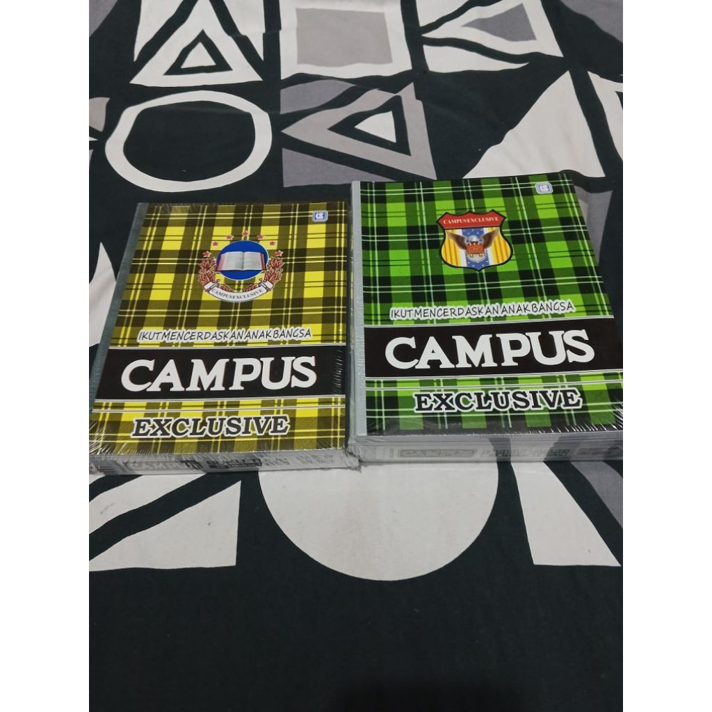 

Buku Tulis A5 CAMPUS EXCLUSIVE 58 Lembar 10pcs Buku Sekolah 1Pak Kampus Kwarto