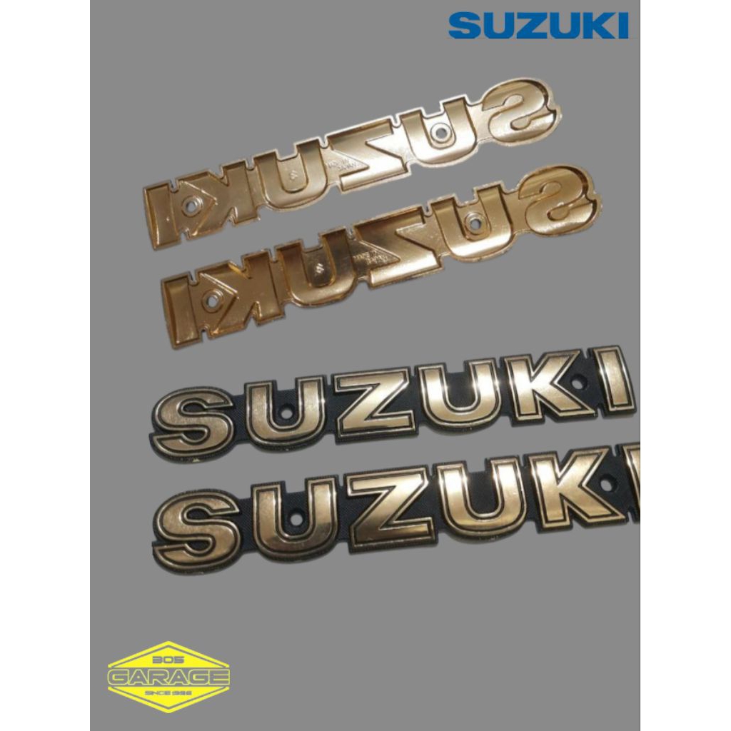 emblem logo simbol tangki Suzuki a100 trs118 trz118 gt185 nos original harga 1set/sepasang