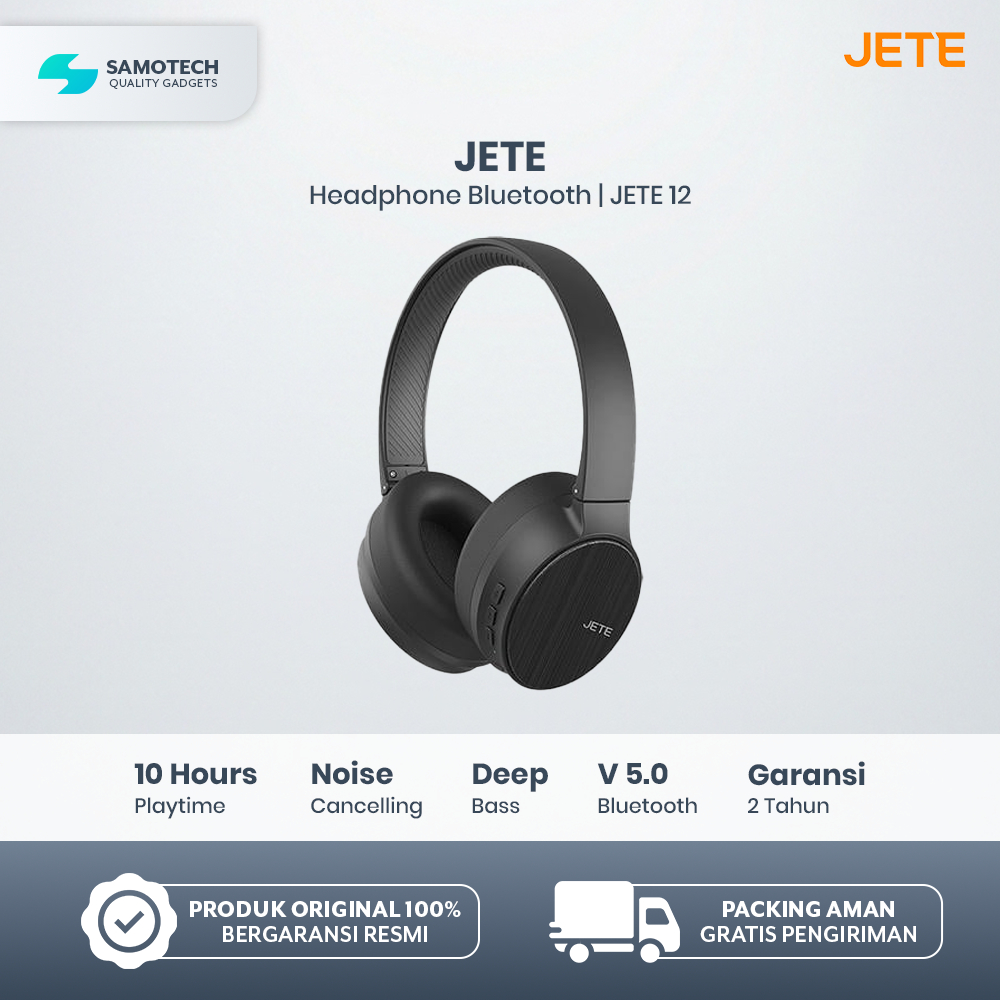 Headset Bluetooth Headphone Bluetooth JETE 12 - Garansi 2 Tahun