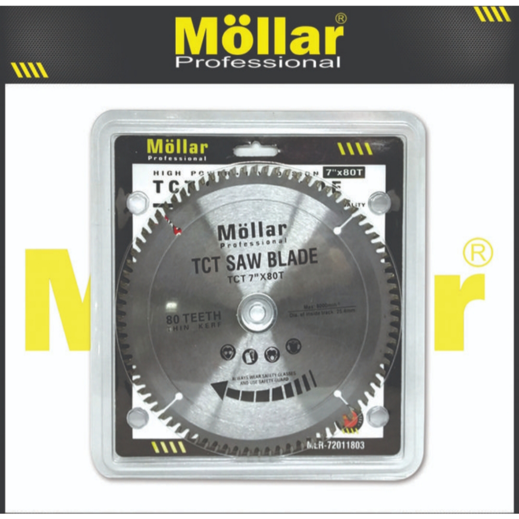 MOLLAR Mata Mitersaw 7" 80T - mollar tct Aluminium circular Saw Blade - miter Saw mitter saw