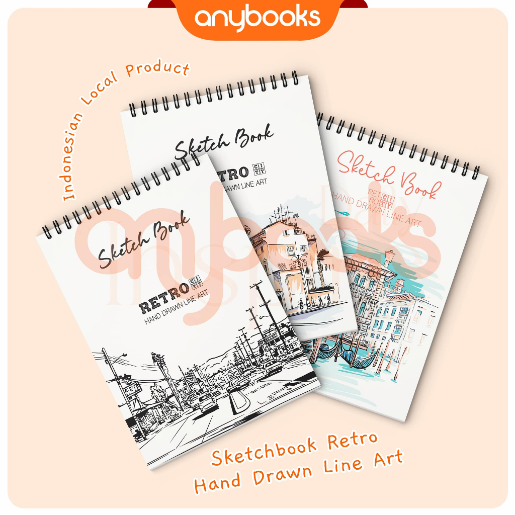 

Anybooks Sketchbook A5 Buku Gambar Vertikal Jilid Spiral Aesthetic Buku Sketsa 40 Lembar/ 80 Halaman