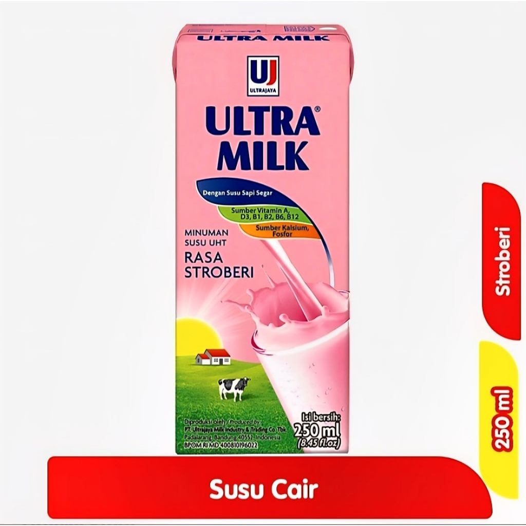 

ULTRA MILK SUSU UHT STROBERI KOTAK 250ml