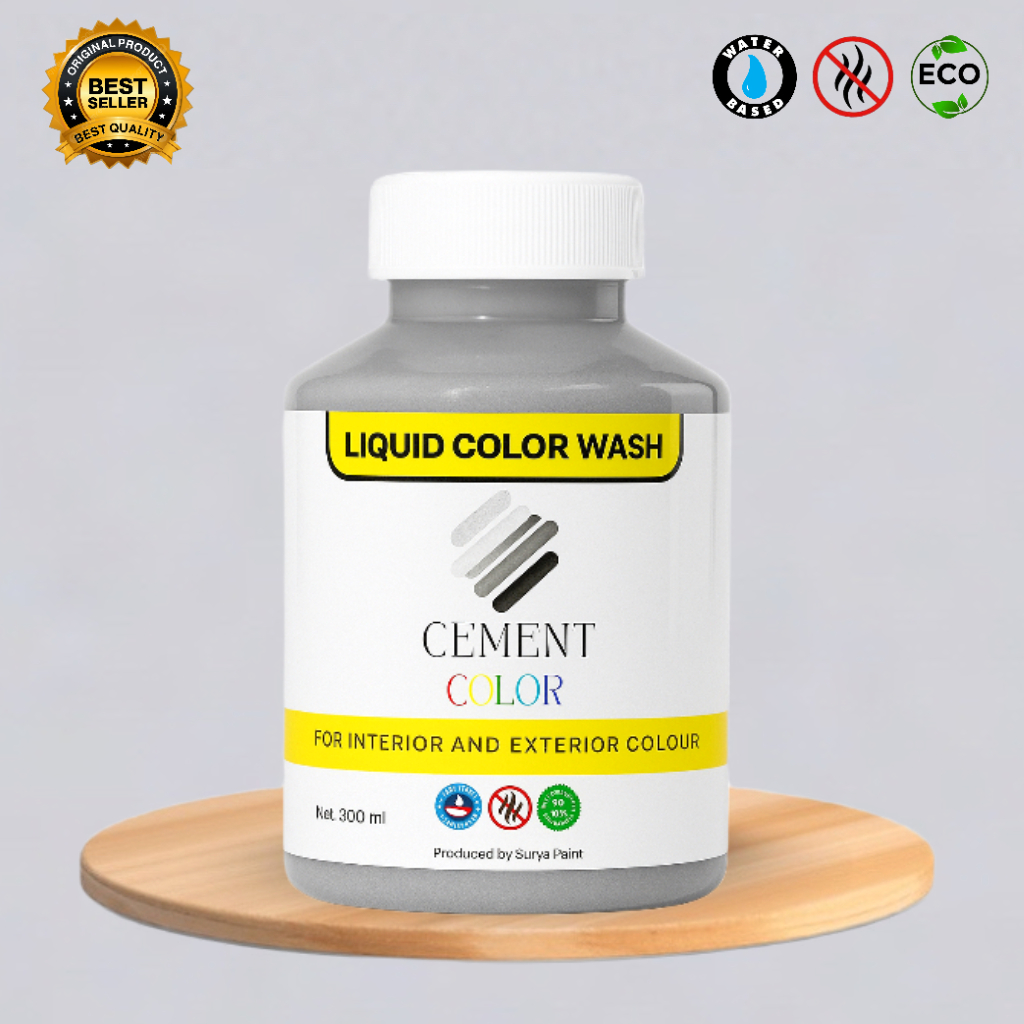 Cement Color Pewarna Cat Tembok Wash Motif Semen Ekspos