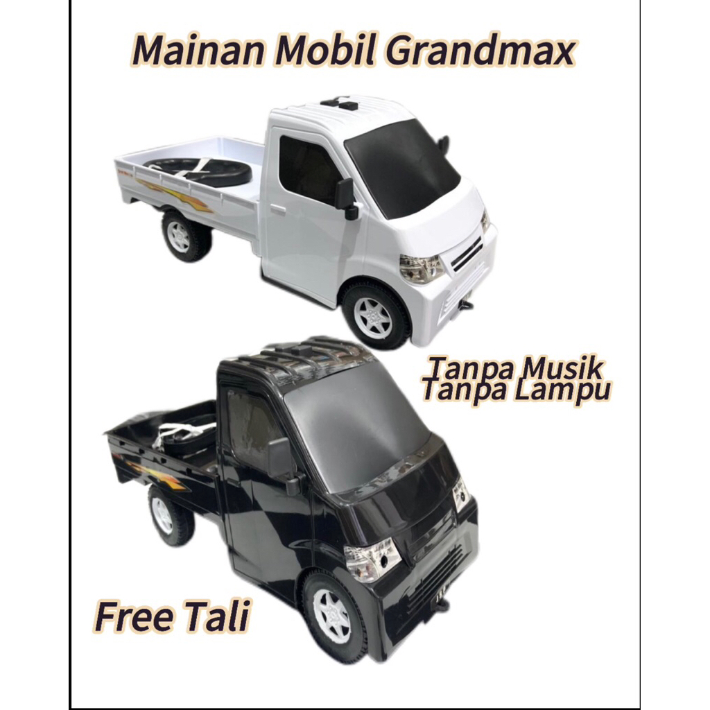 (COD) MAINAN TERBARU PICKUP GRANDMAX/ MINIATUR MOBIL GRANDMAX FREE TALI/ MAINAN ANAK GRANDMAX MUSIK 