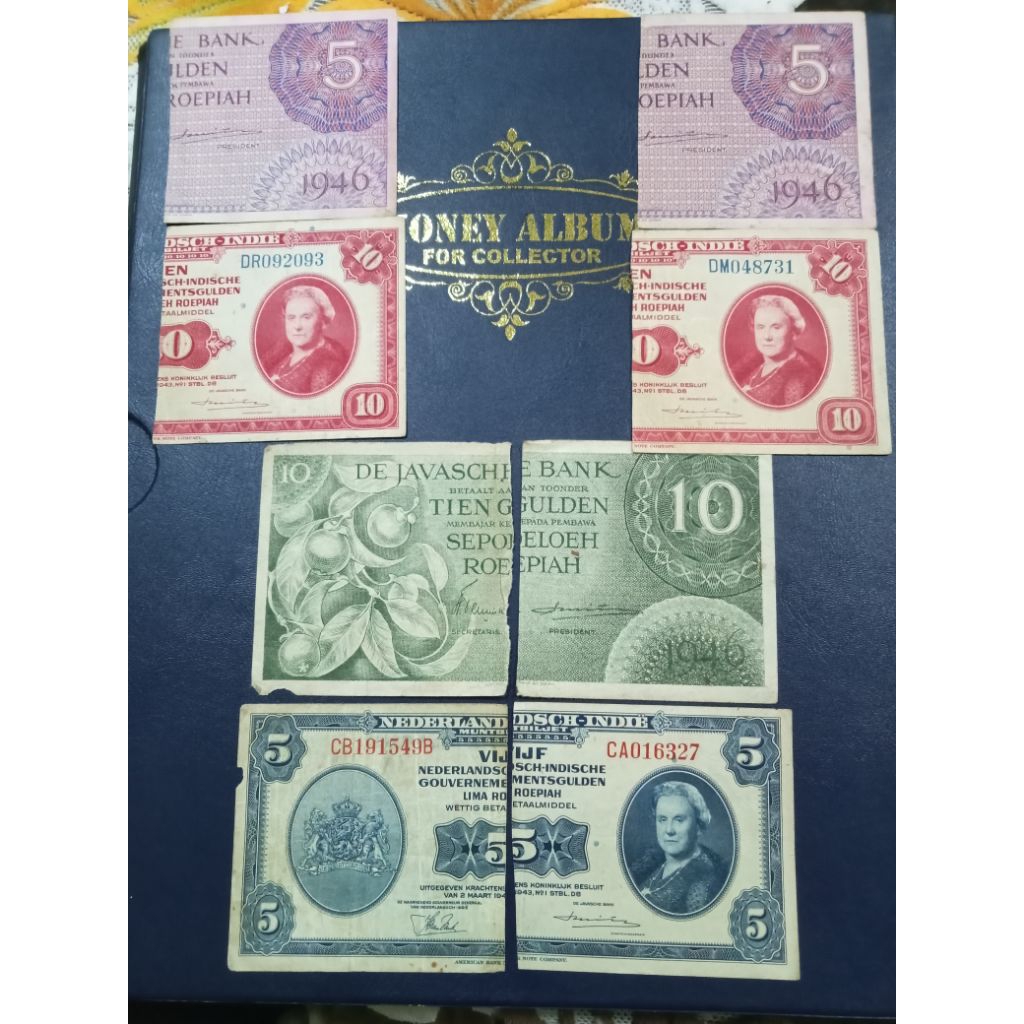 SINERING 10 Rupiah De Javasche Bank Potong Kanan Kiri