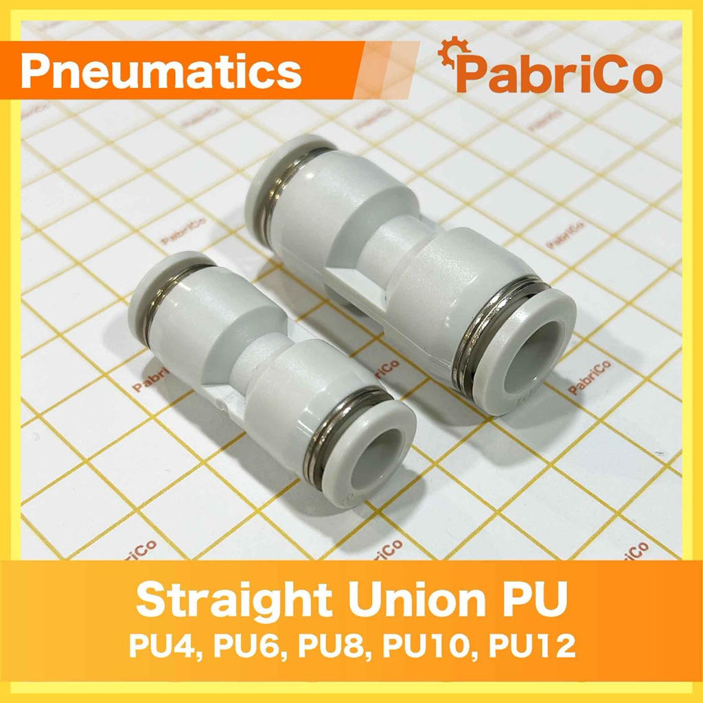 PU Pneumatic Straight Union Push In PU4 PU6 PU8 PU10 PU12 4mm 6mm 8mm 10mm 12mm