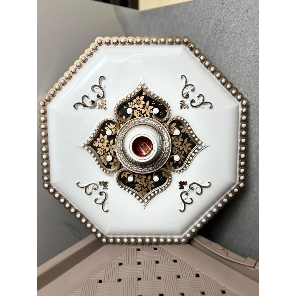 Fitting Ornamen Lampu Plafon Artistik PVC 30CMX30CM - Fitting Lampu Plafon.. Fitting