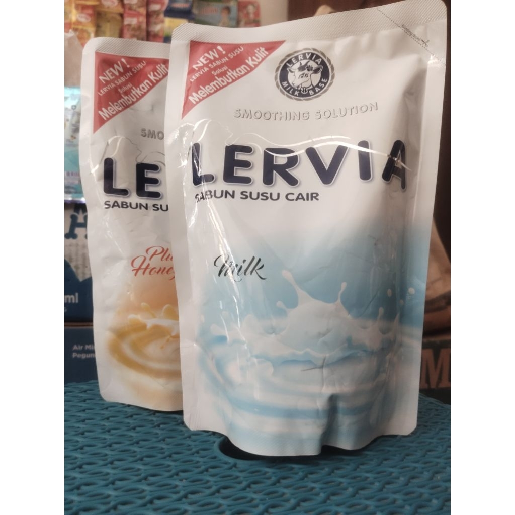 Le Lervia Milk Shower Cream Sabun Cair Susu – Melembutkan & Melembabkan Kulit 400ml