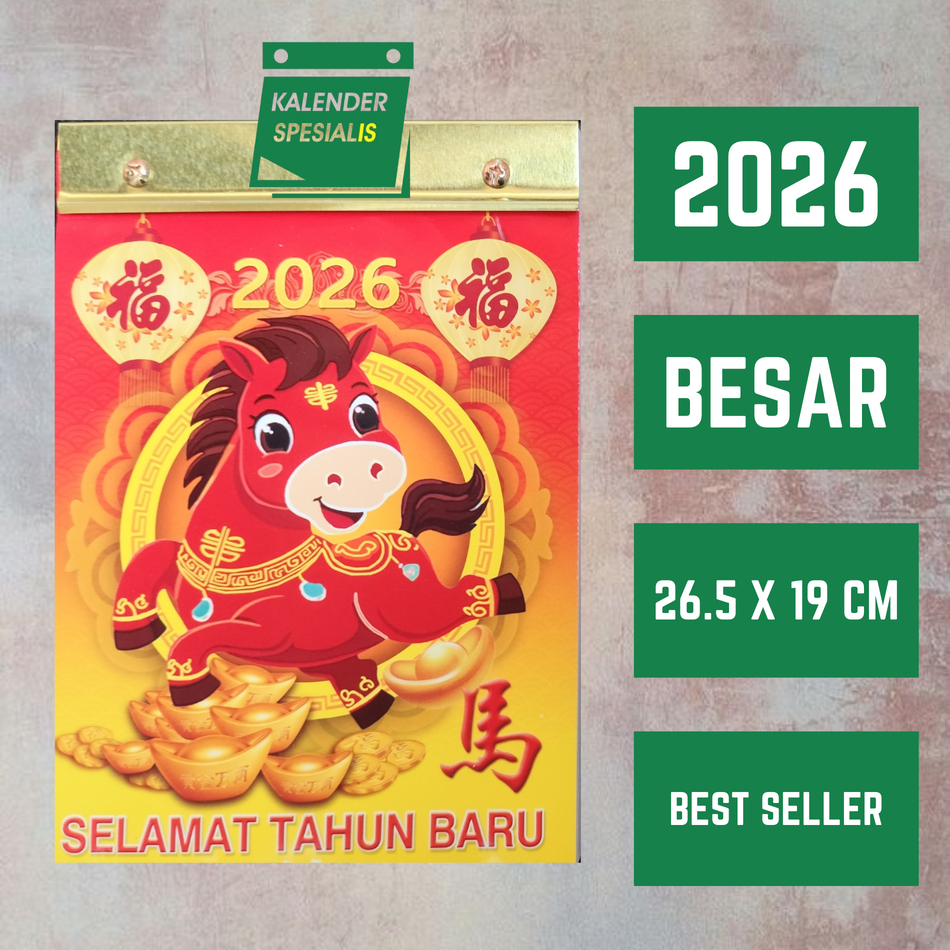 

PROMO KALENDER HARIAN 2026 BESAR - KALENDER SOBEK CINA HONGKONG MANDARIN ARAB JAWA KOMPLIT