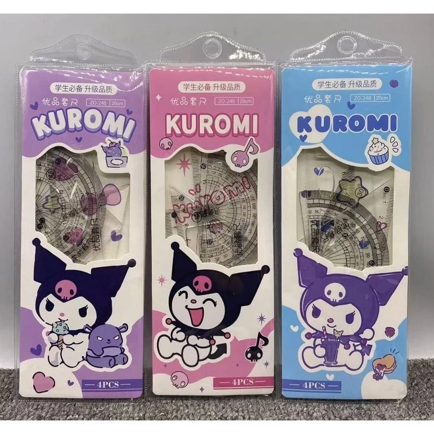 

Penggaris kuromi 4in1 / Penggaris Set 4in1