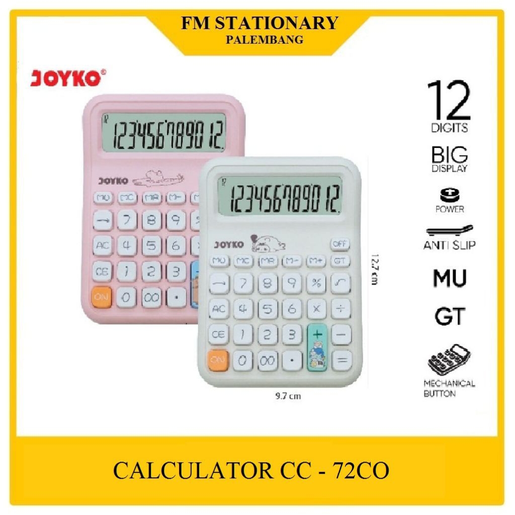 

Kalkulator Joyko Cc - 72co 12 Digits