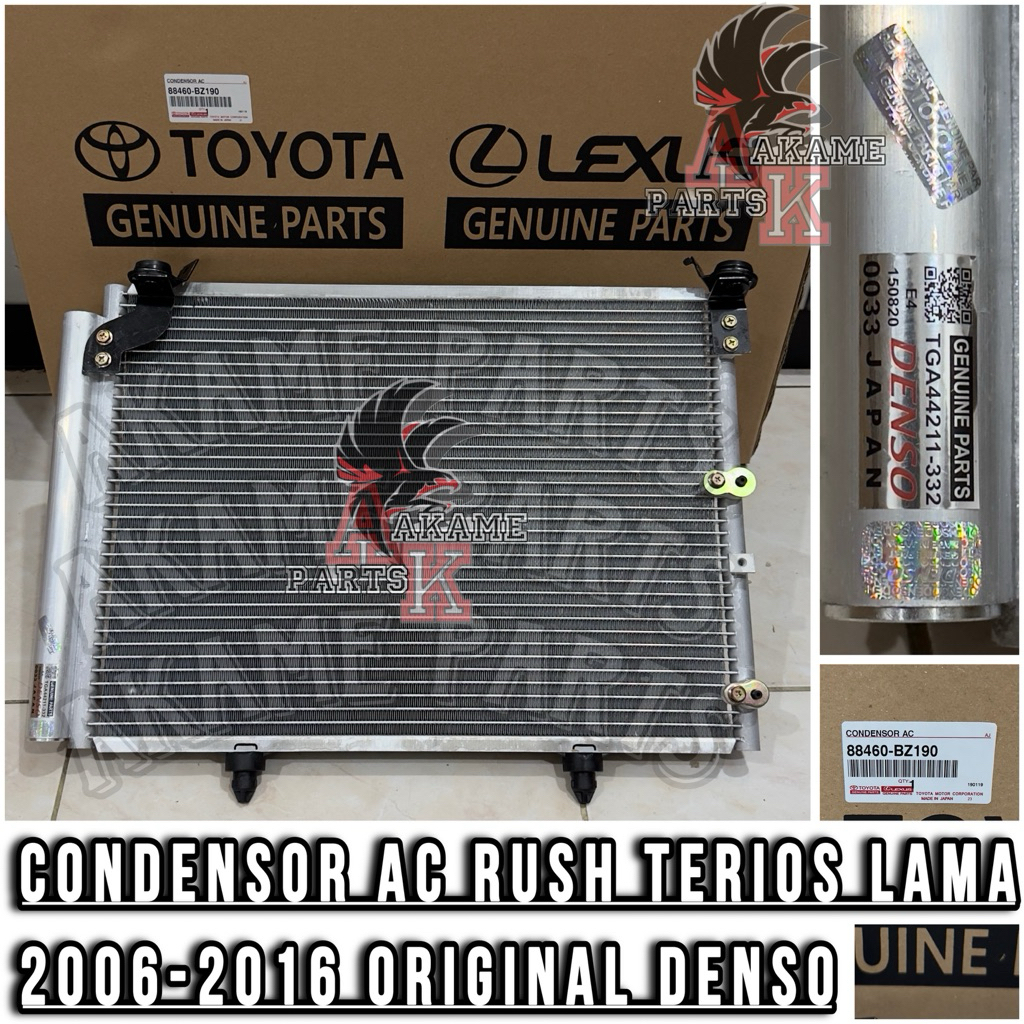 CONDENSOR AC KONDENSOR AC RUSH TERIOS LAMA MATIC DAN MANUAL MERK DENSO