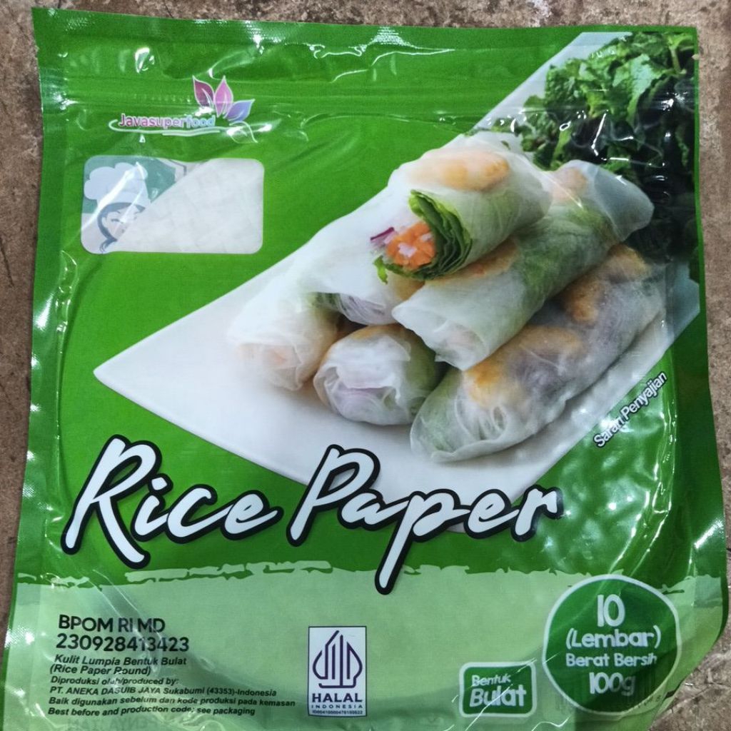 

Rice paper Bentuk bulat isi10
