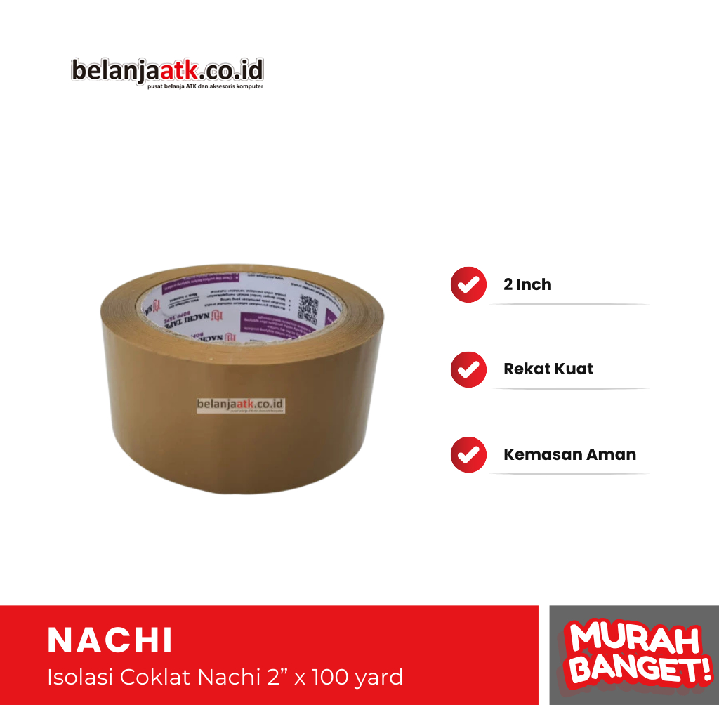 

Isolasi Coklat Nachi 2” x 100 yard