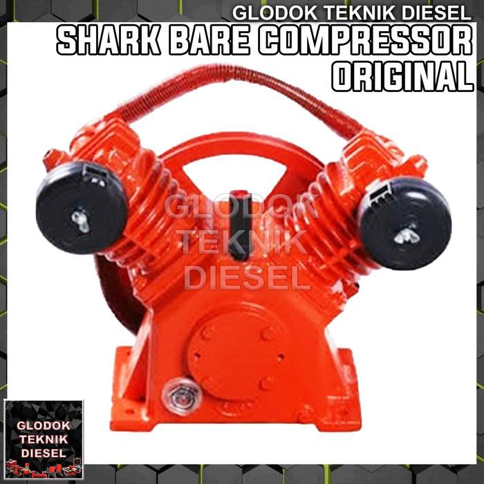 Shark Bare Air Compressor 1 HP Kepala Kompresor Head pump ORIGINAL SHARK