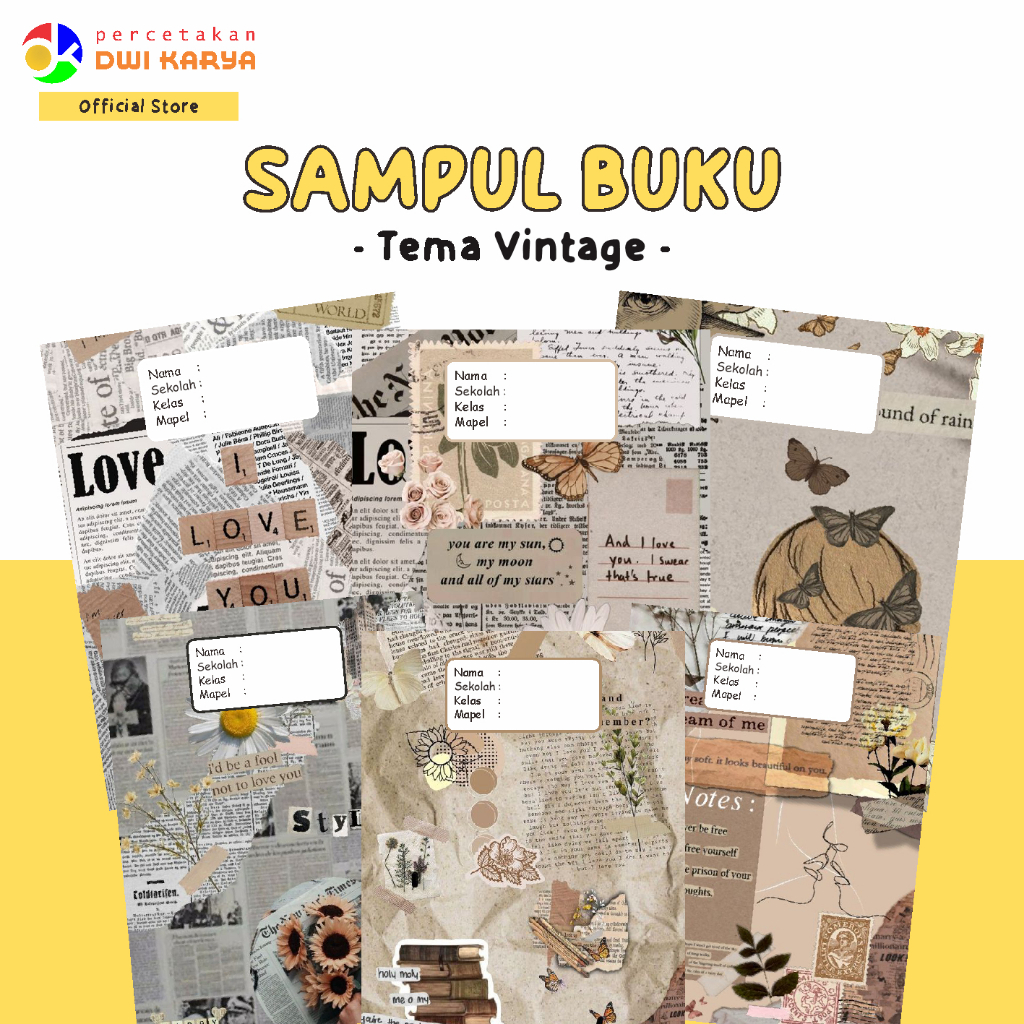 

[PAKET] SAMPUL BUKU VINTAGE 6 LEMBAR SAMPUL BUKU AESTHETIC