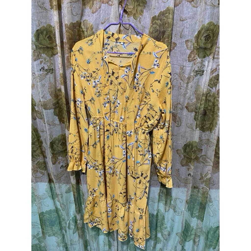 Tunik bunga warna kuning