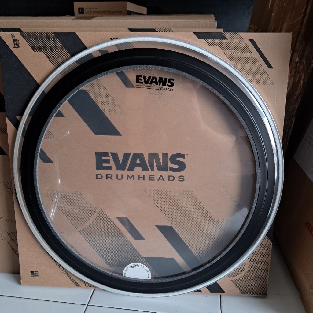 HEAD DRUM EVANS HEAD BASS DRUM EVANS UKURAN 22 INCH MIKA BASS DRUM BASS HEAD EXTERNALLY M DAMPING CL