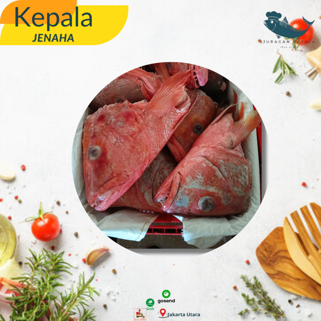

Juragan Kepala Jenaha/ Kepala Ikan Jenaha 1kg Instan/Sameday