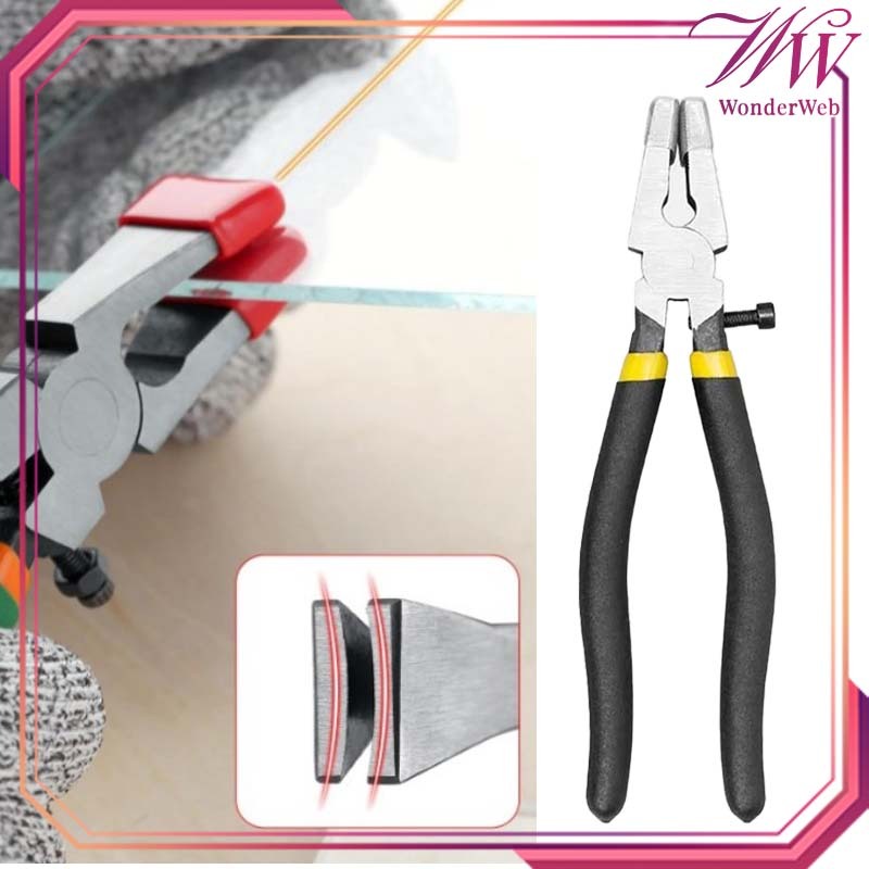 Tang Penjepit Kaca Glass Cutting Mending Plier Flat Mouth Adjustable Tang Jepit Kaca Kepala