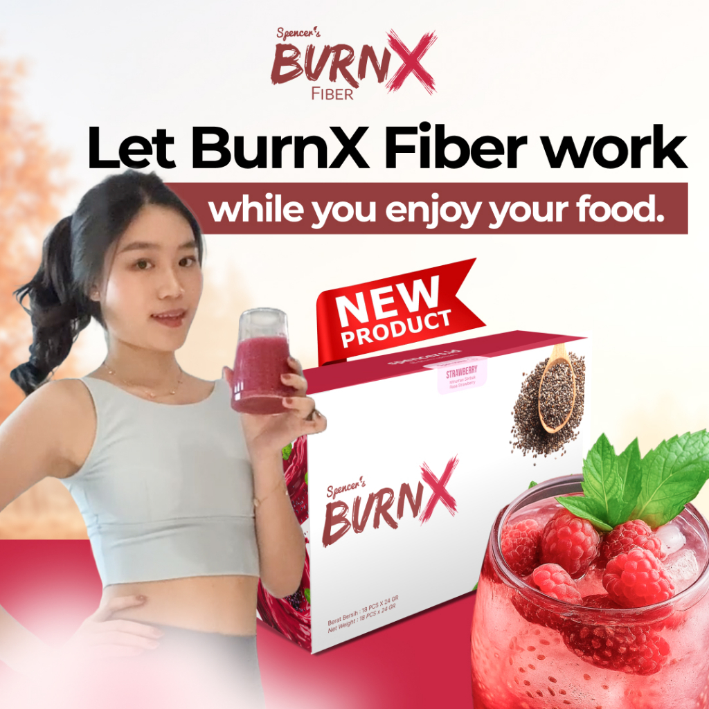 

Spencer's BurnX Fiber All Variant - Minuman Fiber Tinggi Serat Rendah Gula Ikat Lemak Teh Pelangsing