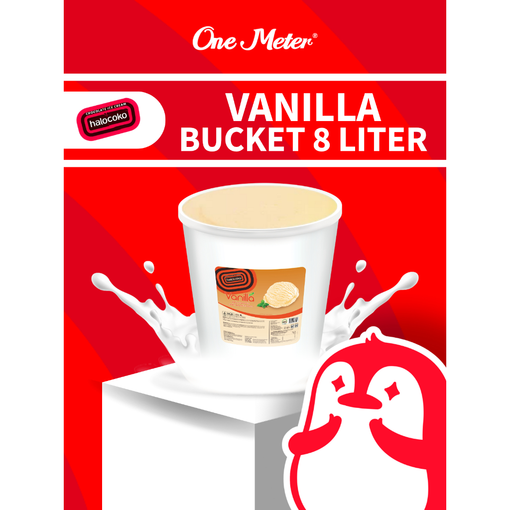 

Aice Vanilla (HALOCOKO BUCKET SERIES) Bucket Ice Cream Es Krim Ember 8L Eskrim