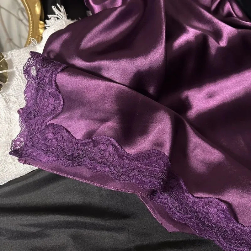 TERMURAH Eighteen Girl Baju Tidur Wanita Korea Mini Dress Silk Satin Nightdress/baju haram sexy