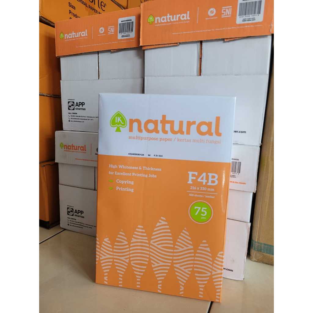 

KERTAS HVS F4 75GR HVS NATURAL HVS COPY PAPER F4 75 HVS FOLIO 75GR / Kertas HVS F4