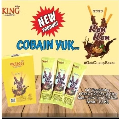 

COKELAT D'KING STIK PASTA KEN KEN ISI COKELAT BISKUIT & KACANG MEDE