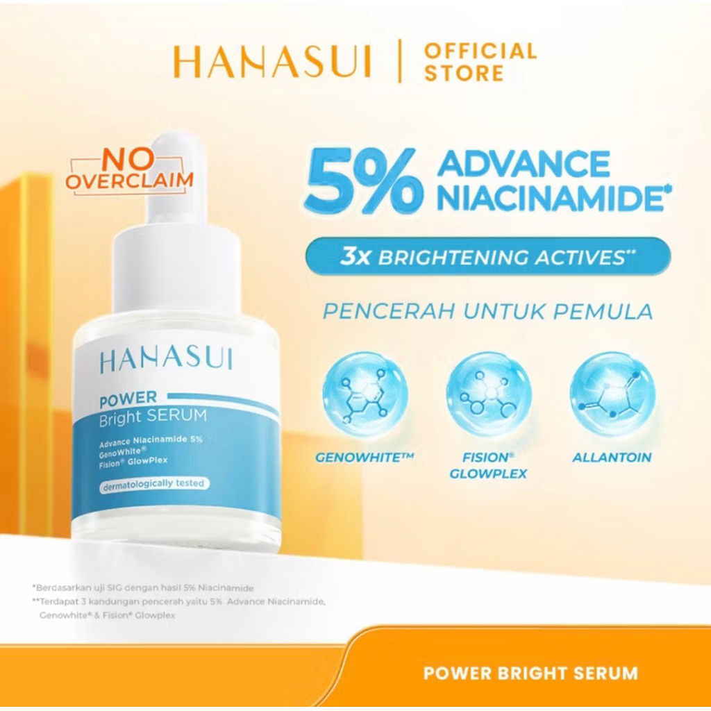 HANASUI - Power Bright Serum 20ml | 5% Advance Niacinamide | 3x Brightening Actives