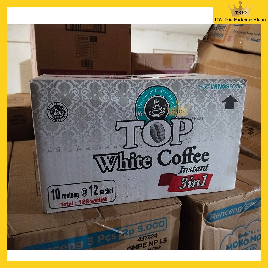 Top Kopi White 21g 1 Dus Isi 10 Renteng