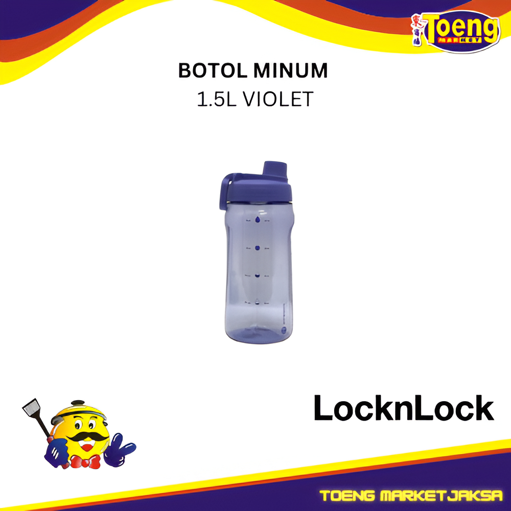 Botol Minum Lock n Lock, Botol Minum Plastik - ACTIVE SPORT BOTTLE 1.5L VIOLET HAP941VOL LOCK N LOCK