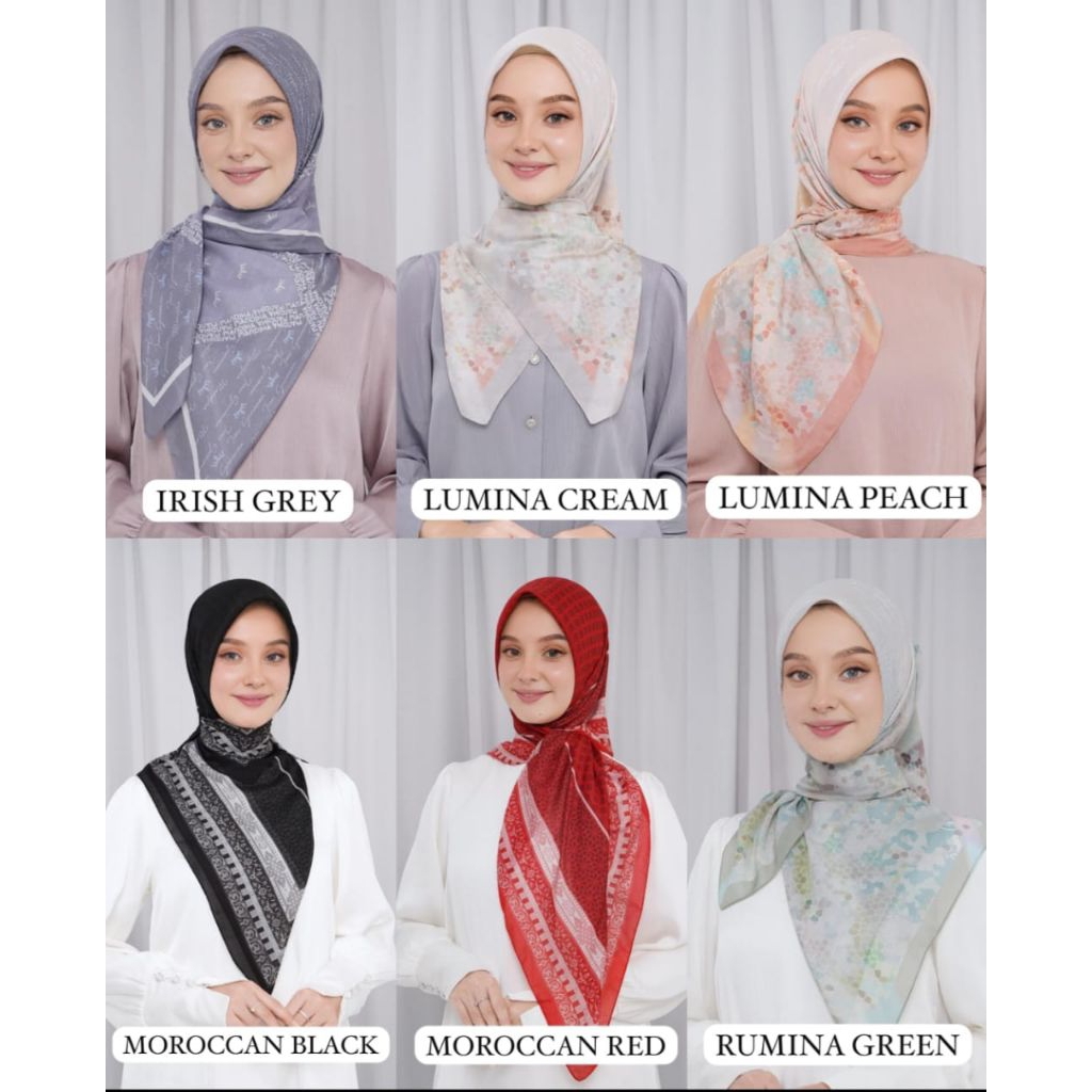 Mandjha Hijab Ivan Gunawan Fashion Original Scarf Moroccan Red,Produksi Black,Veronica,Irish,Lumina,