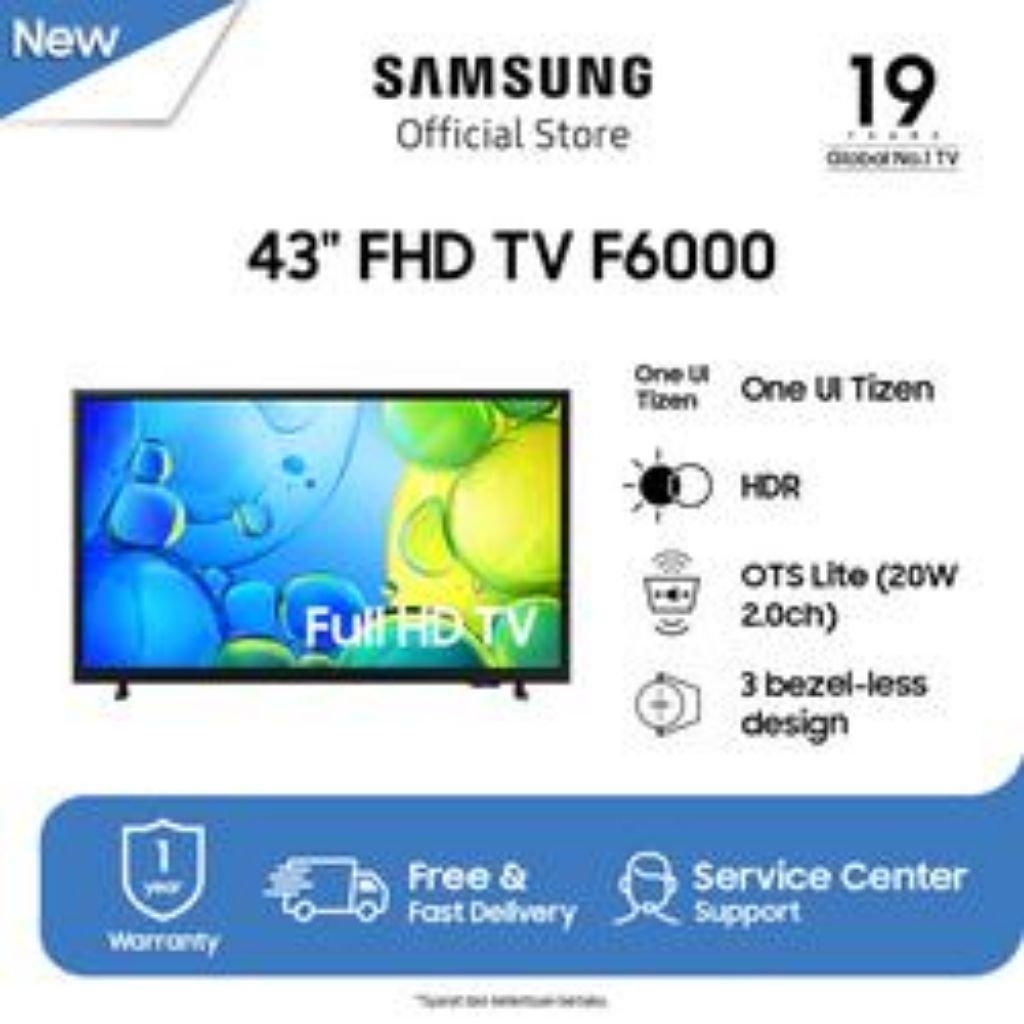Led Tv Samsung 43 inch Smart Tv Full HD 43F6000