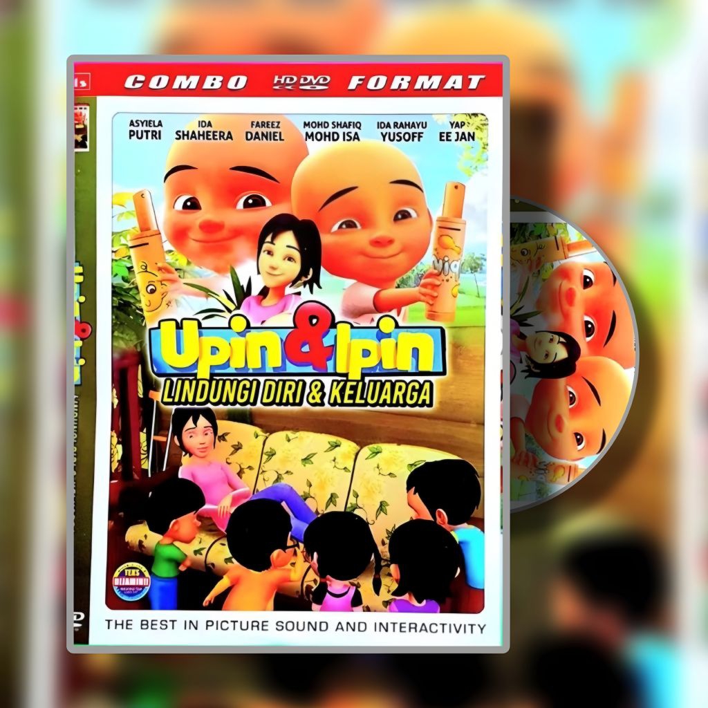 KASET DVD UPIN IPIN EPISODE LINDUNGI DIRI & KELUARGA - KASET FILEM ANAK ANAK - KASET DVD KELUARGA - 