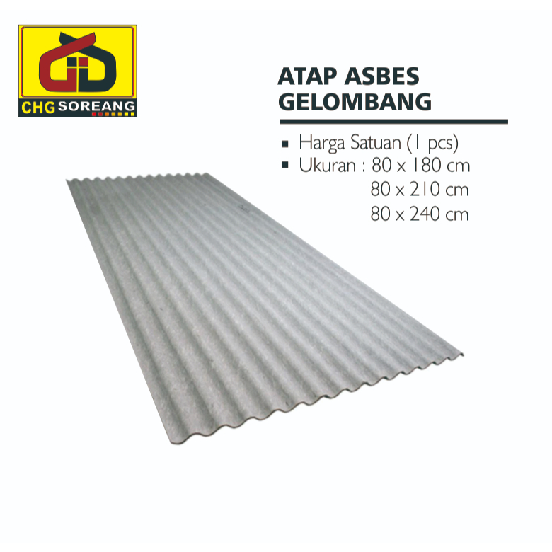 ASBES GELOMBANG / ATAP GENTENG ASBES (AREA BANDUNG)
