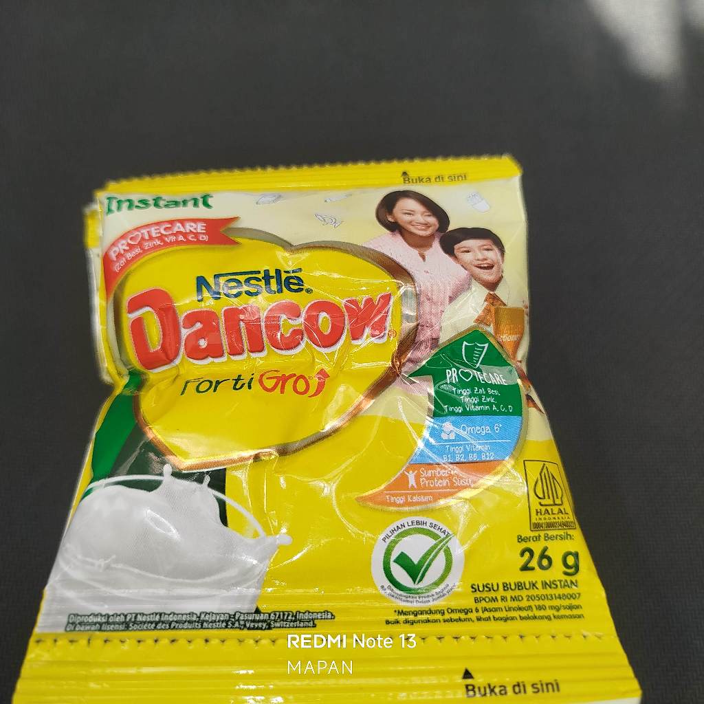 

Dancow Fortigro Vanila Susu Bubuk Instan Rasa Full Cream – Sachet 26g