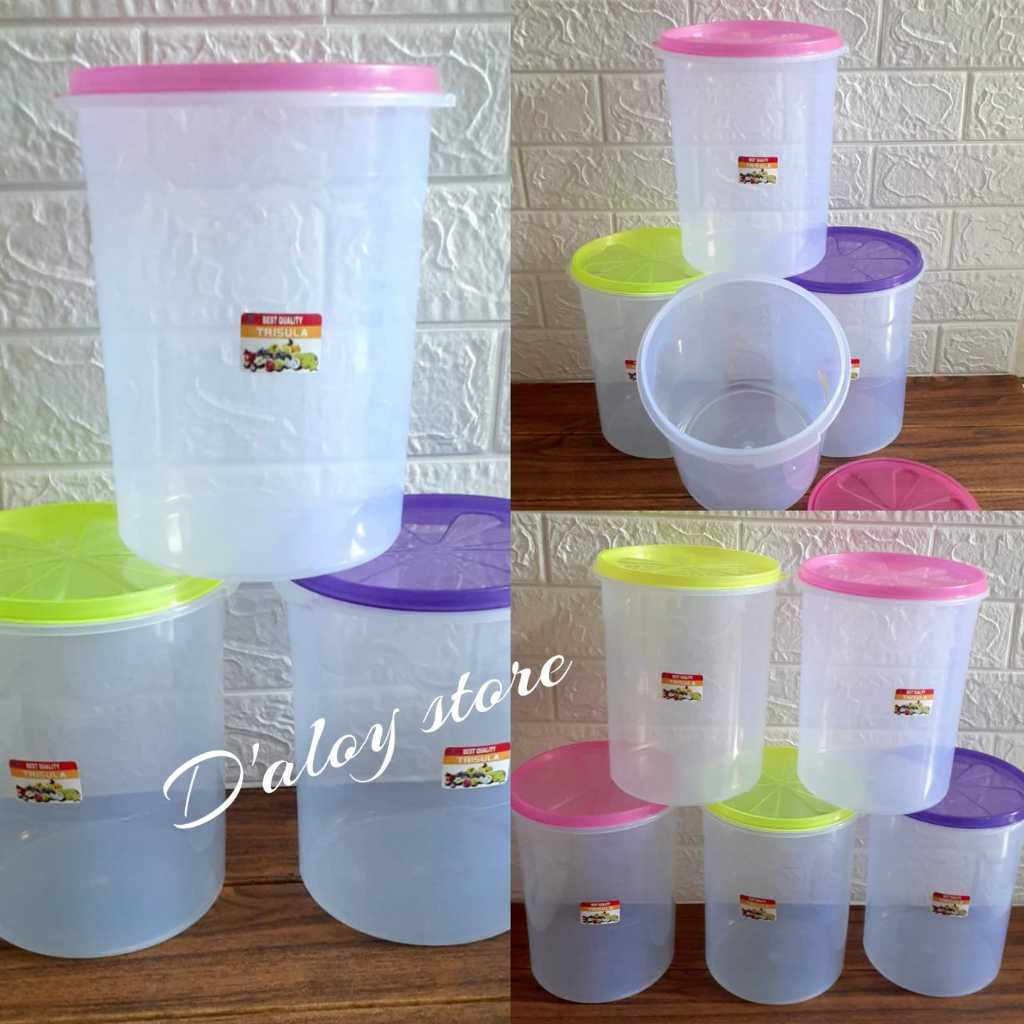 3PCS TOPLES 4LITER BENING /TOPLES PLASTIK TEBAL DENGAN TUTUP /TIDAK MUDAH PECAH