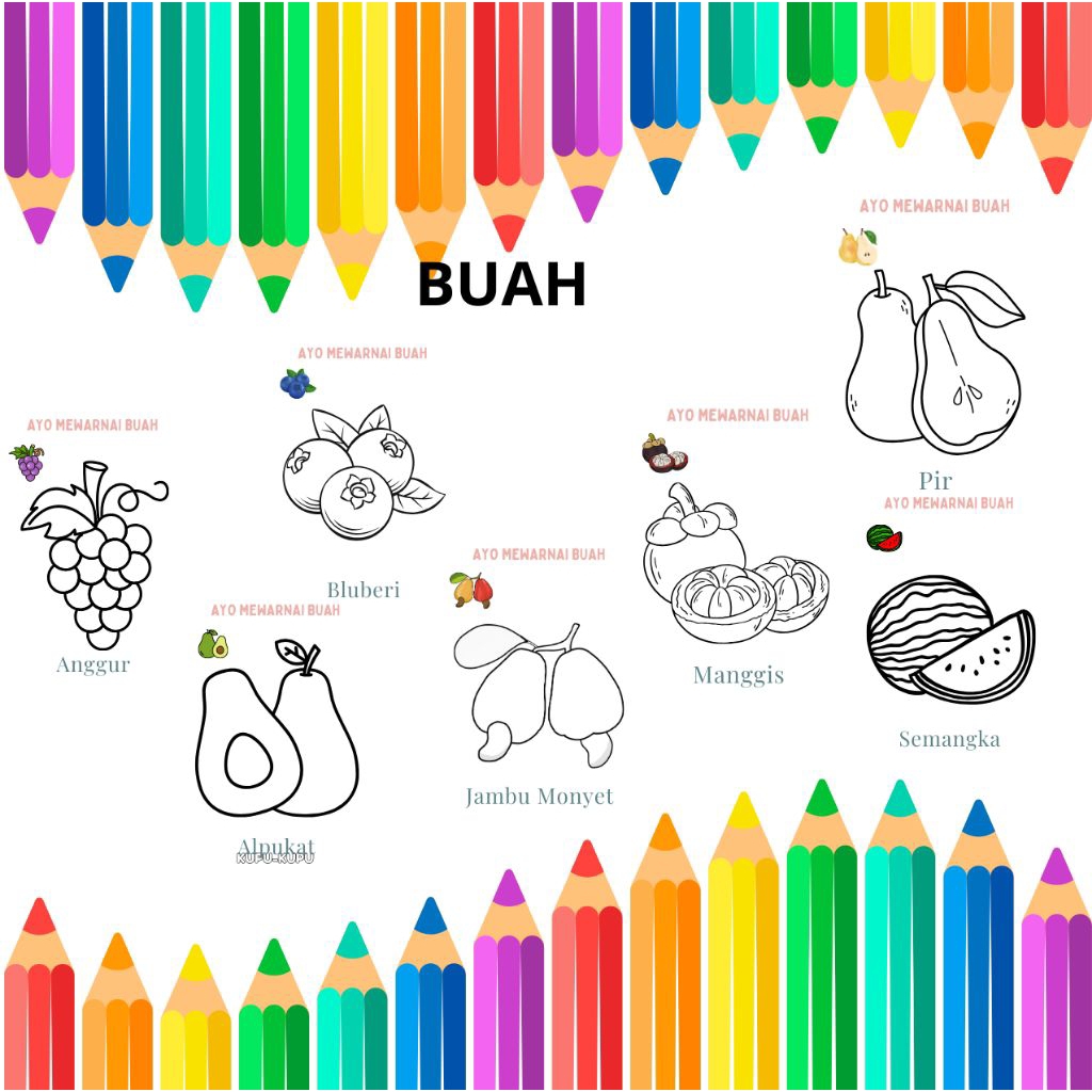 

50 lembar gambar mewarnai anak sekolah paud tk kb anak usia dini buku mewarnai dengan pensil warna spidol crayon dan lainnya