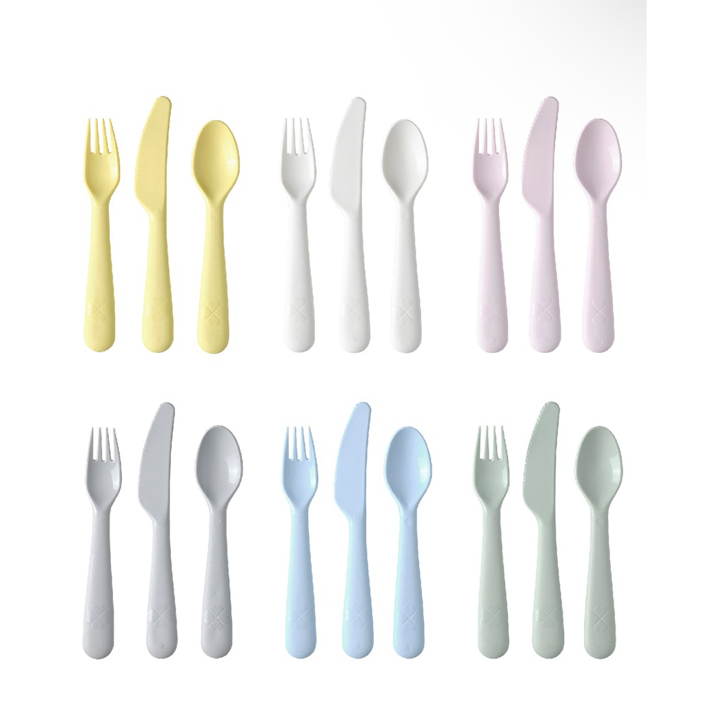 SENDOK GARPU PISAU PLASTIK IKEA KALAS isi 18 pcs